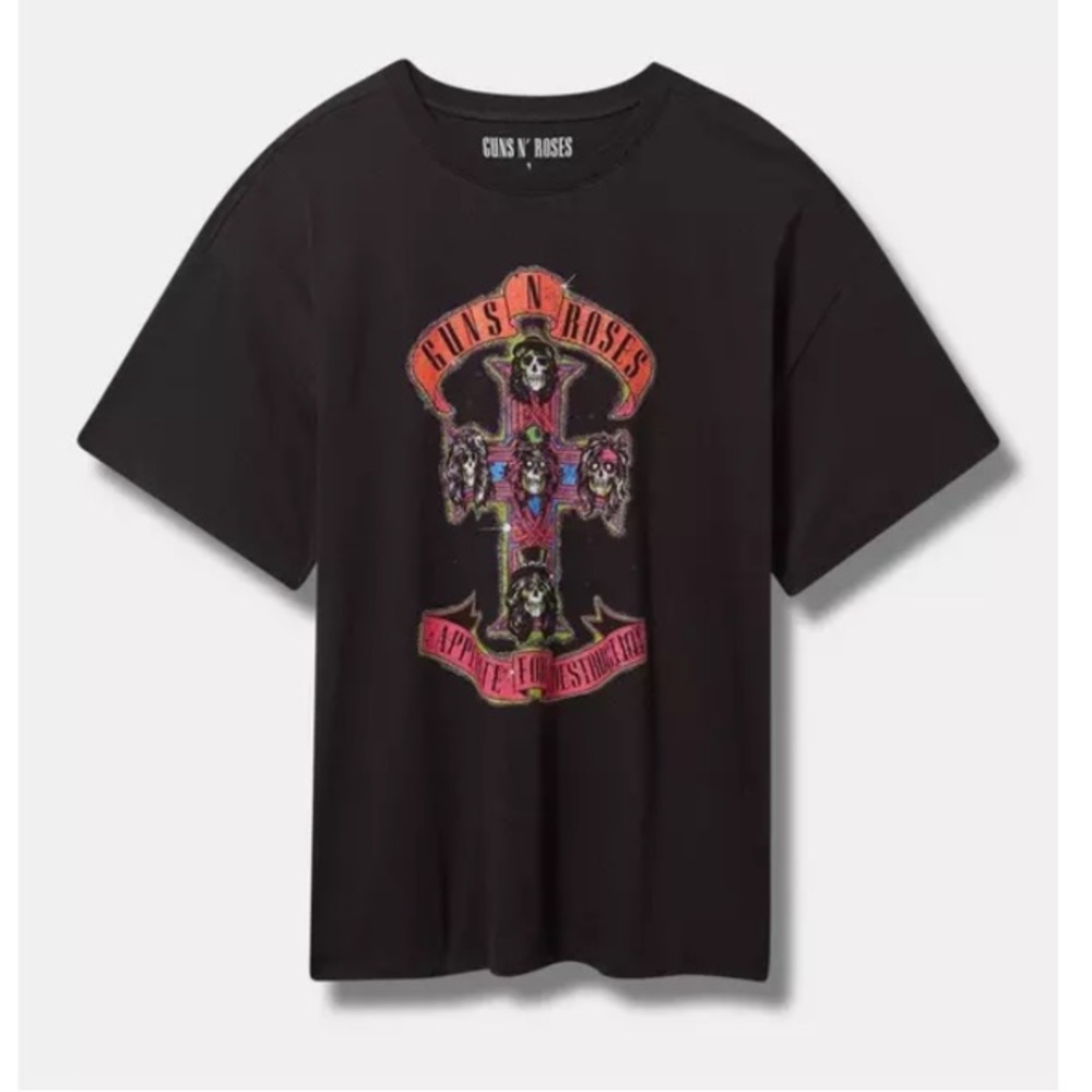 TORRID NWT Guns N Roses Oversized Fit Cotton Tunic Tee - Picture 4 of 4